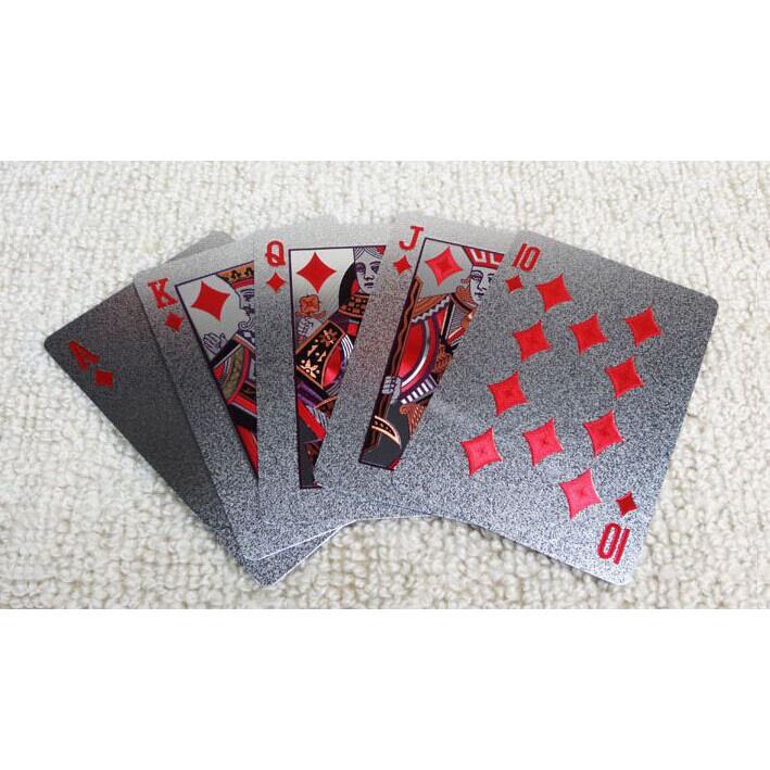 Bộ Bài Tây Mạ Bạc dododios Silver Poker Chống Nước Cực Chất