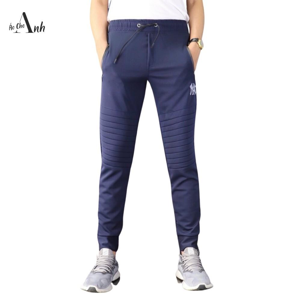 Quần dài thể thao nam xếp ly bảo vệ gối chất vải thể thao thun lạnh Quần jogger dài nam co giãn thoải mái - Q022