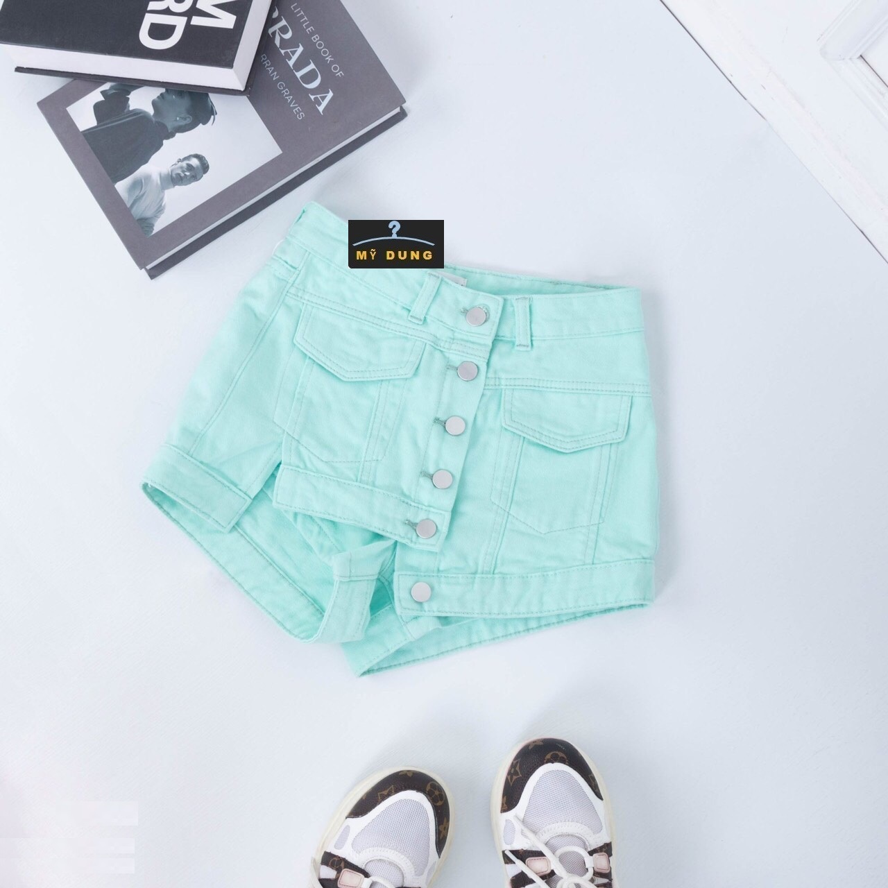 QUẦN SHORT JEAN GIẢ CHÂN VÁY CÀI NÚT-CÁ TÍNH - NĂNG ĐỘNG-HÀNG NHẬP LOẠI 1, FORM CHUẨN,RẤT DỄ PHỐI ĐỒ