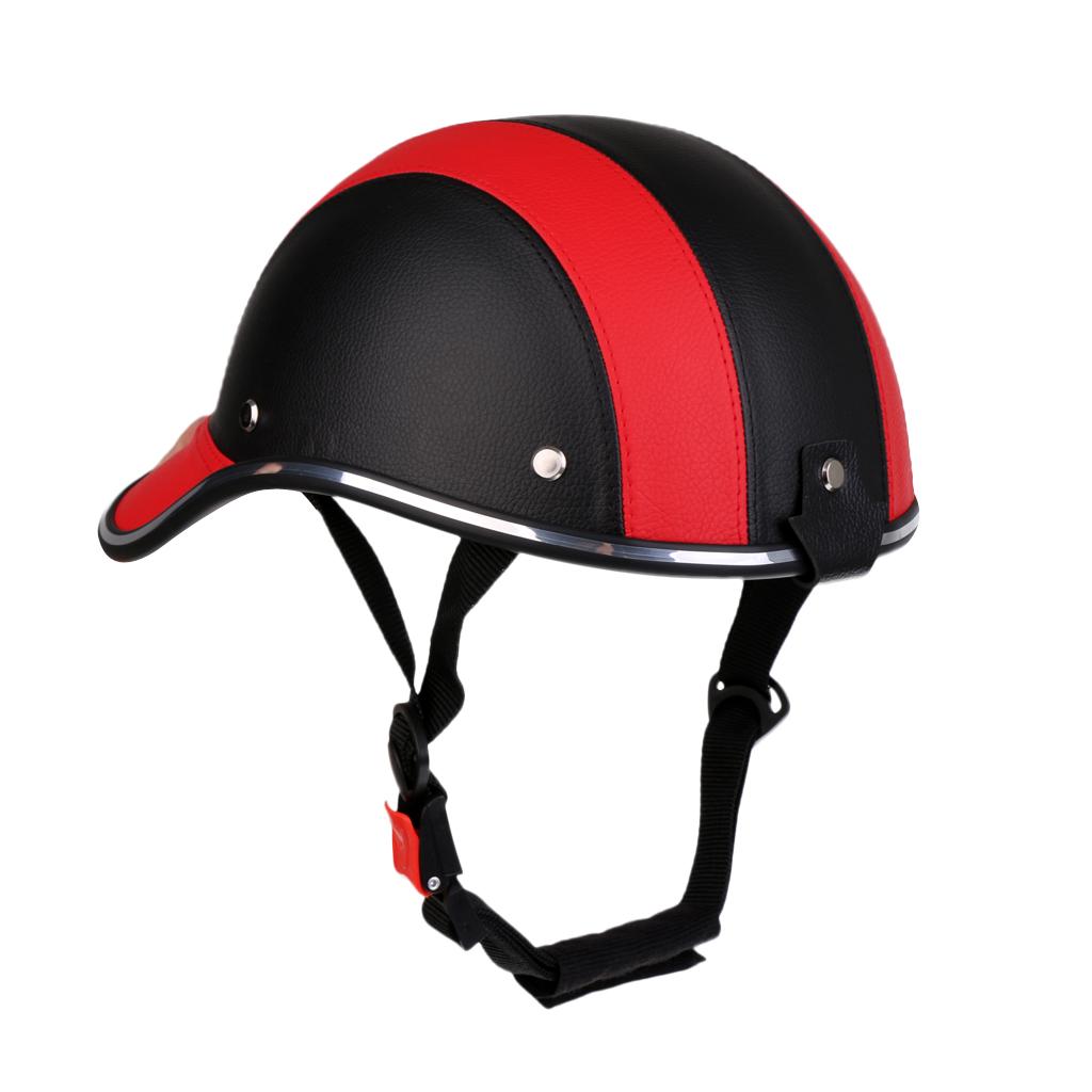 2xBaseball  Motorcycle Bike  Anti- Safe Hat Visor Black Red