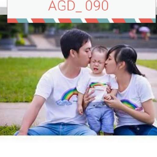 Áo gia đình mẫu cầu vòng - MÃ AGD 090