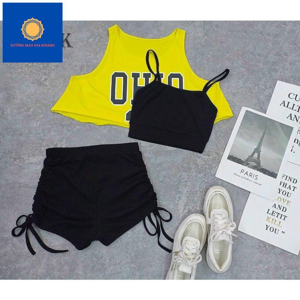 MS: 210577 - Set 3 Bộ sport body ôm, thời trang, sành điệu cho bé gái - Quần áo trẻ em