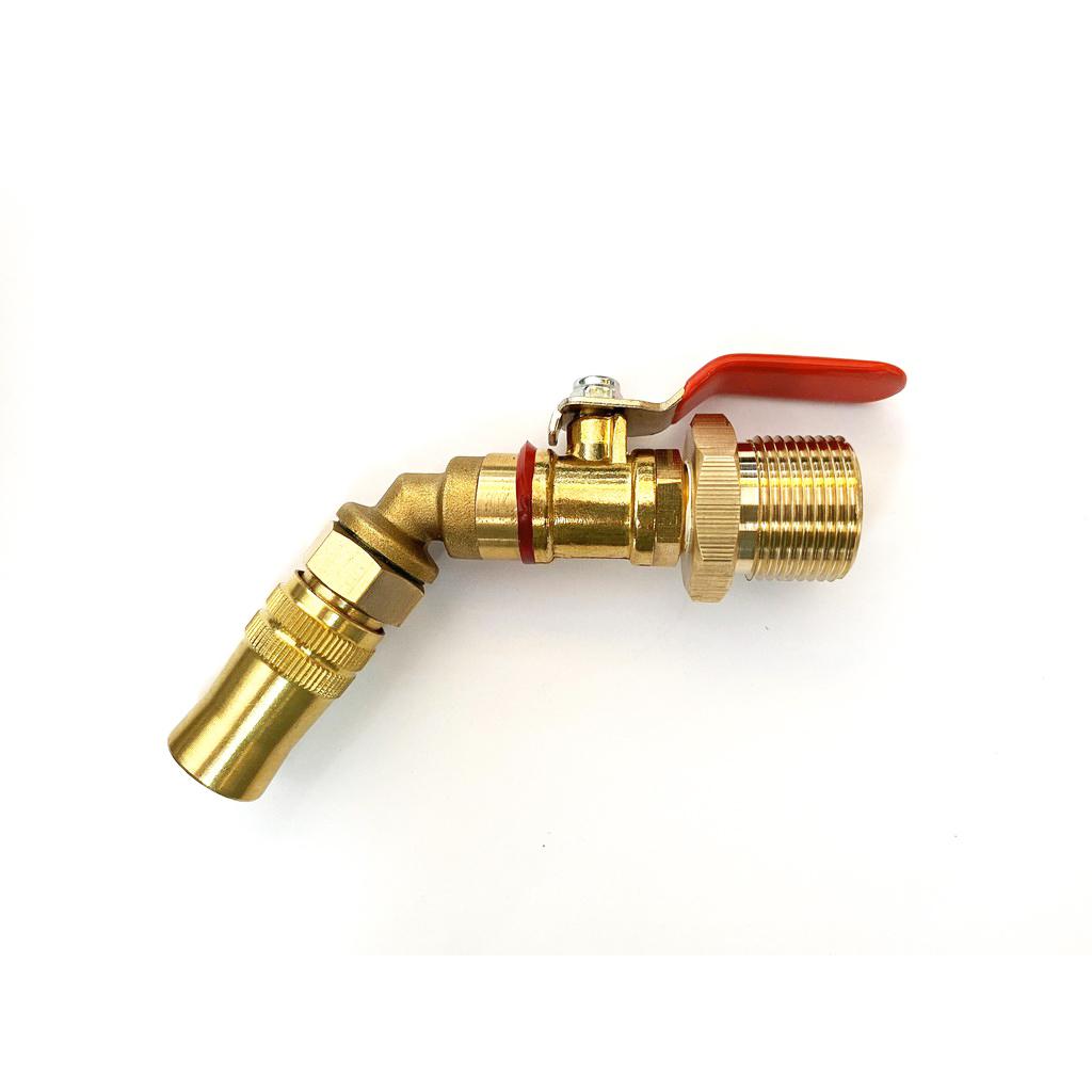 Béc rửa máy lạnh loại cong – đầu ngắn dùng cho máy rửa xe chỉnh áp – có thể chỉnh tia nước ren ngoài 22mm C0004-12