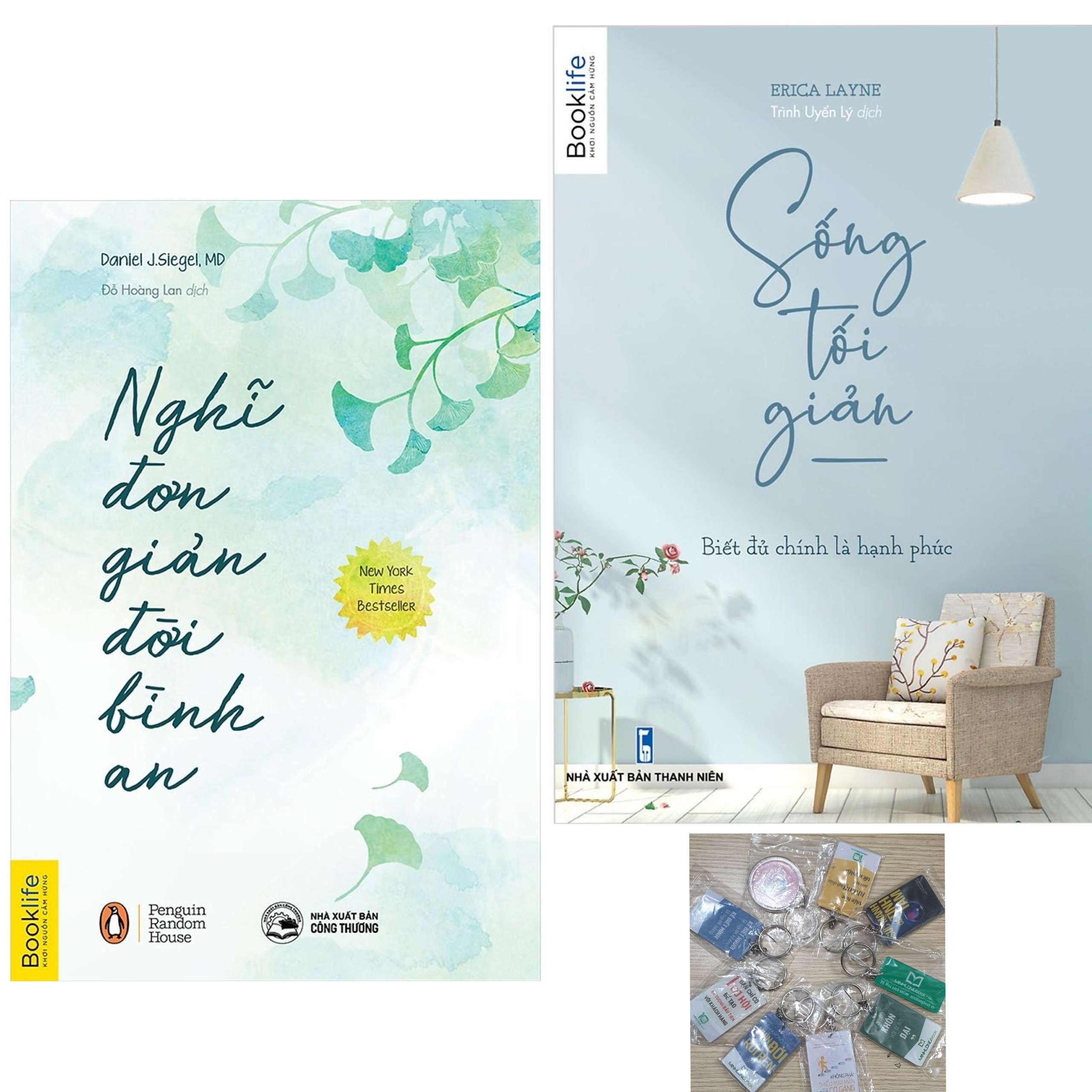 Combo 2 Cuốn Văn Học Hay : Nghĩ Đơn Giản Cho Đời Bình An +  Sống Tối Giản / BooksetMK