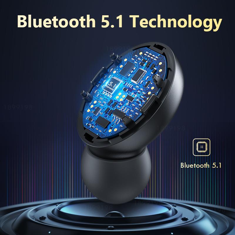 Tai Nghe Không Dây Điều Khiển Cảm Ứng Điện Chữ Số-Màn Hình Tai Nghe Chụp Tai Bluetooth Thể Thao Chống Nước Bluetooth Tai Nghe Có Mic