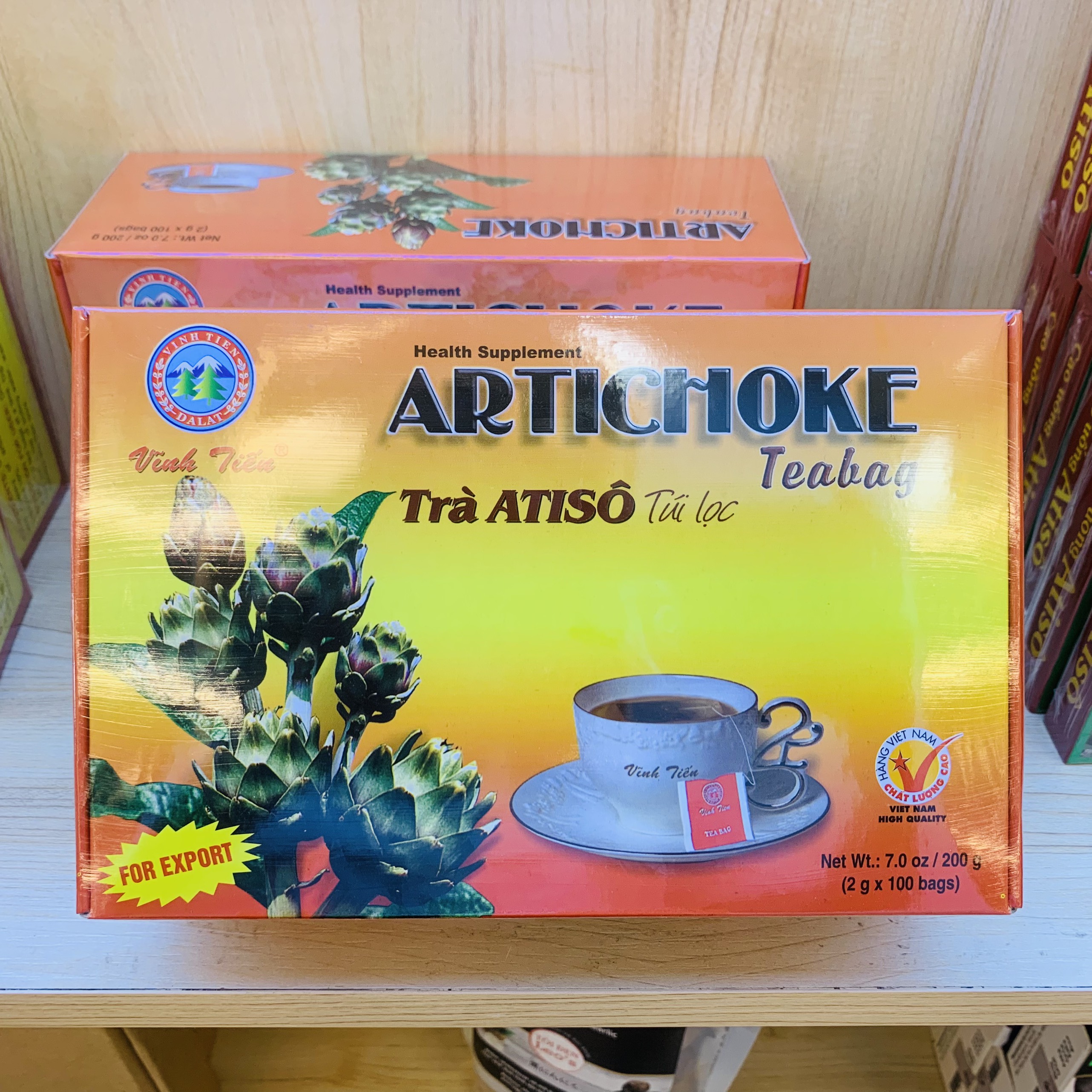 Trà Atiso Thượng Hạng Túi Lọc Vĩnh Tiến - Giải Độc, Mát Gan, Thanh Lọc Cơ Thể.