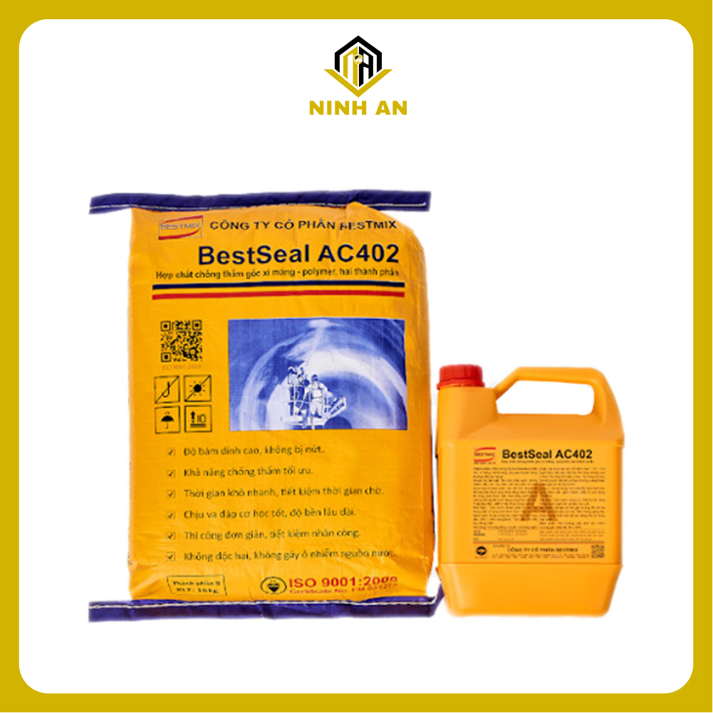 BestSeal AC402 - 1 BỘ A&amp;B 20kg - Hợp chất chống thấm, gốc polymer-silicate, hai thành phần A&amp;B