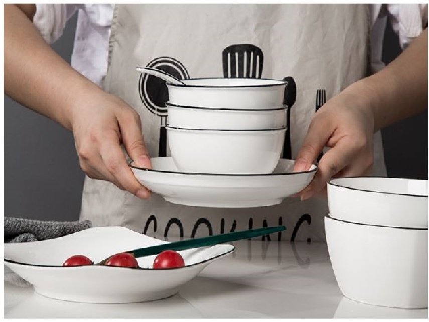 Set 22 chi tiết trắng viền đen phong cách Bắc Âu