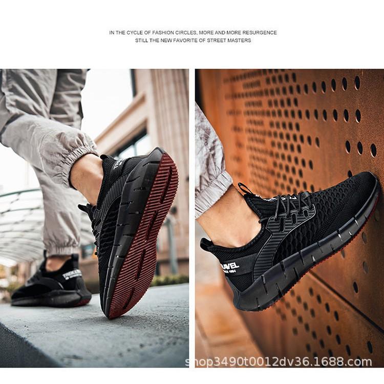 Giày thể thao nam,Giày sneaker nam AP50 CHẠY BỘ, GIÀY TẬP Dáng Đẹp màu đen