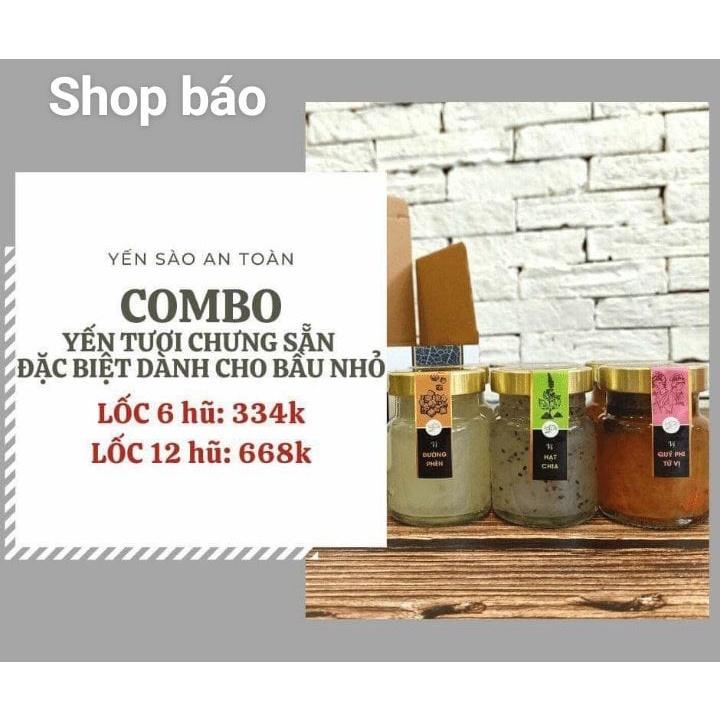 Combo yến chưng cho bầu ( hũ 70ml)- 6 hũ 3 vị: Truyền thống + Chia + Quý phi tứ vị