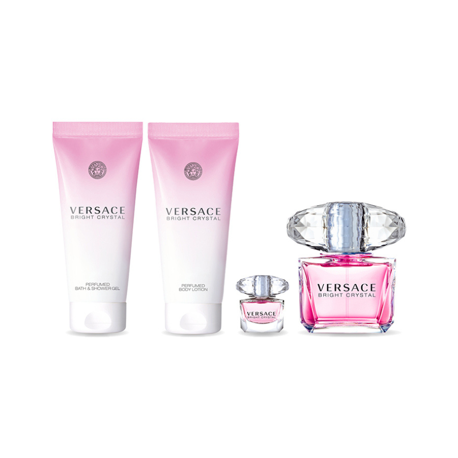 VERSACE Bright Crystal EDT 90ml Gift Set V5100633 bộ sản phẩm nước hoa nữ và chăm sóc cơ thể