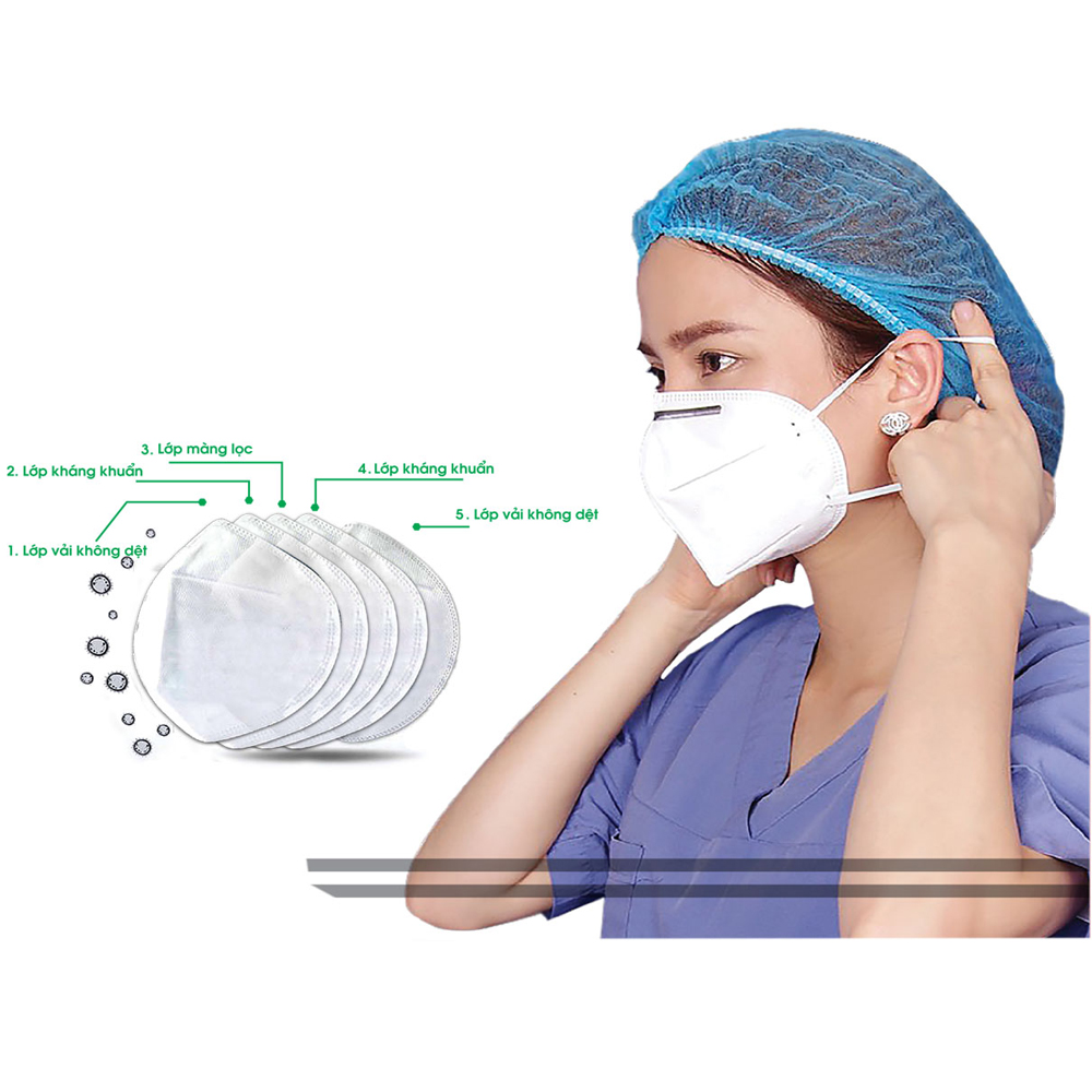 Hộp 50 chiếc Khẩu Trang N95 Venado Mask kháng Khuẩn Chống Bụi Siêu Mịn PM2.5