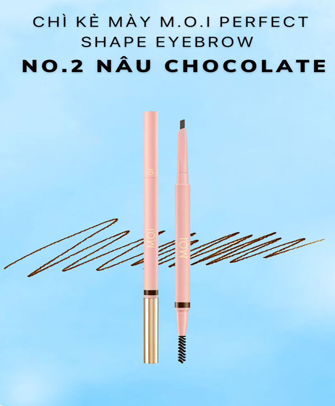 Chi Ke May Perfect Shape Eyebrow M.o.i By Hô Ngoc Ha 2023 - 2 - Nâu Chocolate