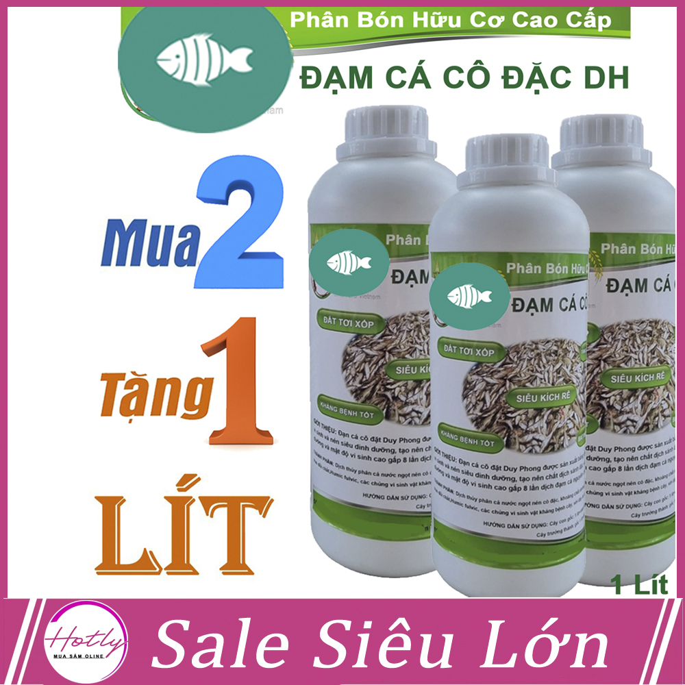 2 Lít TẶNG 1 Lít - Dịch đạm cá nước ngọt cô đặc DH, an toàn cho hệ sinh thái-76124