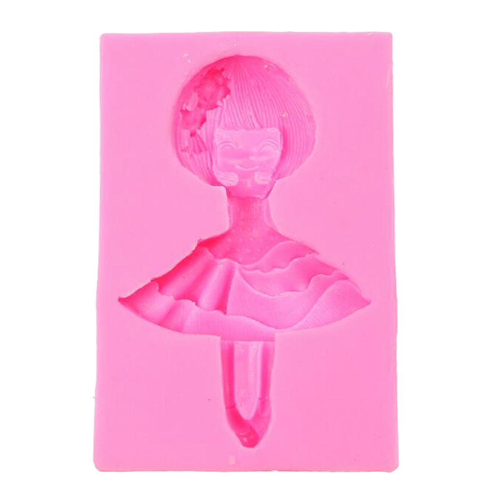 Silicone Cake Mold Fondant Mould Sugarcraft Decorating Baking Dancing Girl
