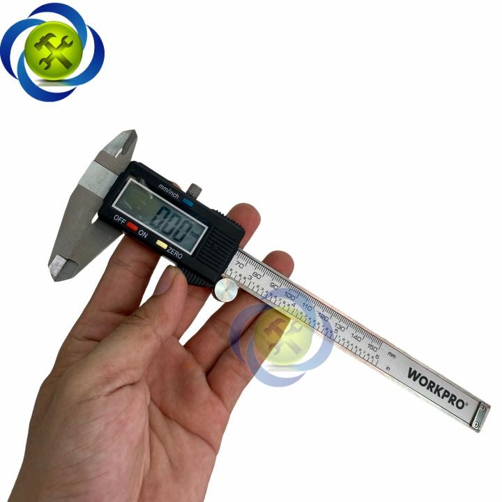 Thước kẹp điện tử 150mm Workpro WP266004 thân kim loại