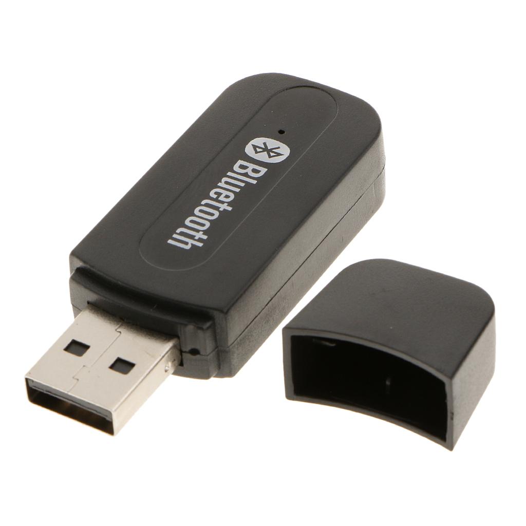 2pcs 3.5mm Stereo Audio Music Speaker Receiver Adapter Dongle USB