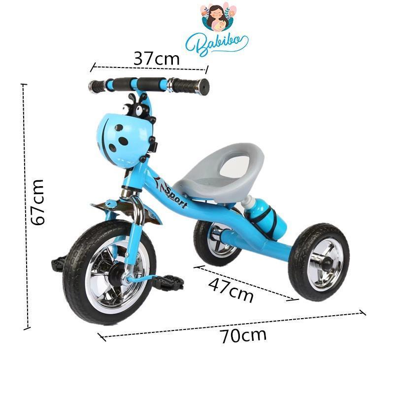 Xe đạp 3 bánh con bọ có bình nước, xe đạp cho bé từ 2-6 tuổi