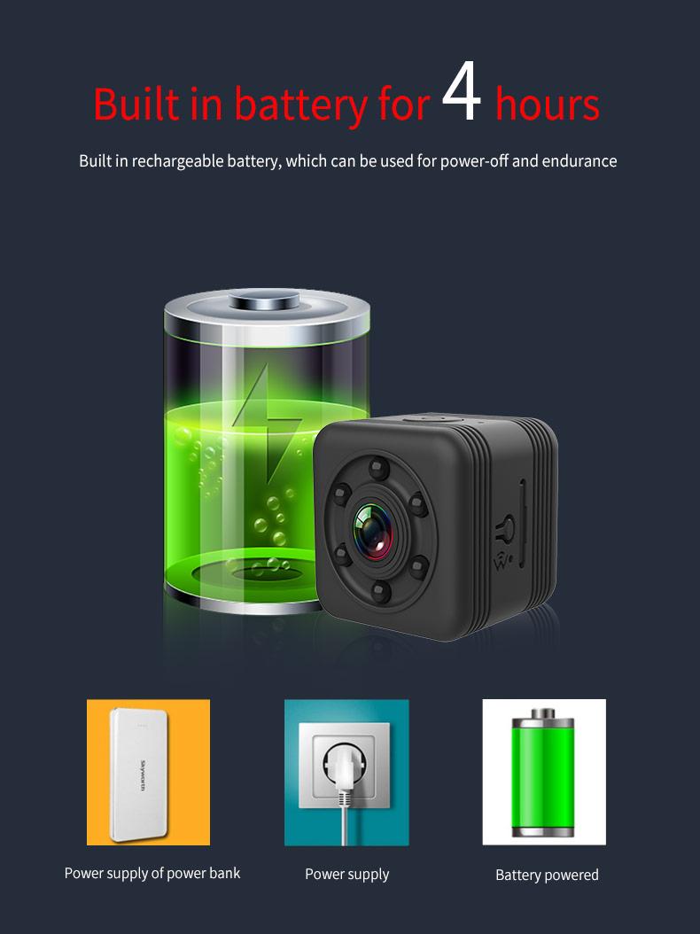 Camera VGA Mini Sport với Vision Night và hộp chống thấm nước.