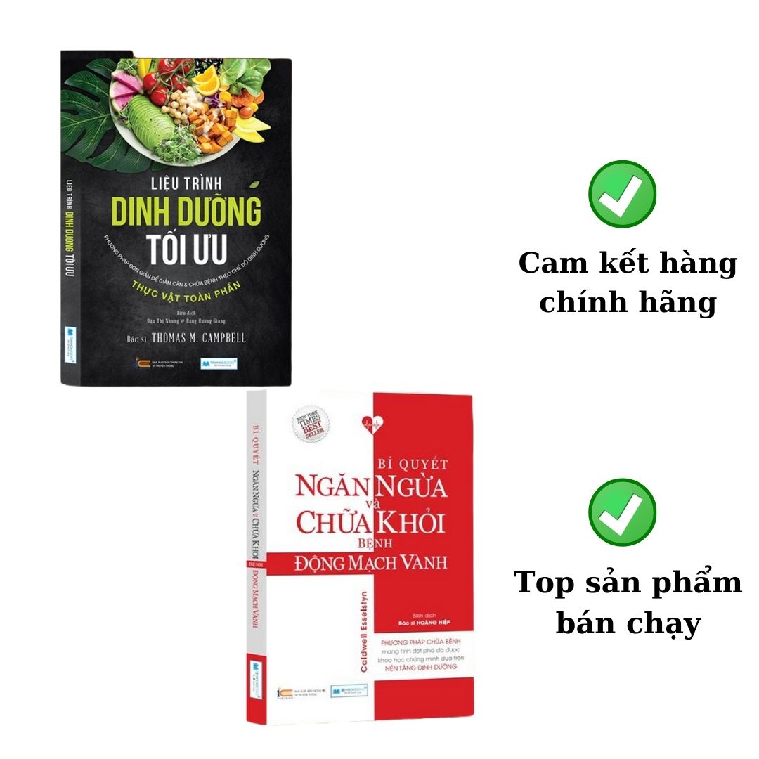 Combo Sách Liệu trình dinh dưỡng tối ưu + Bí quyết ngăn ngừa và chữa khỏi bệnh động mạch vành