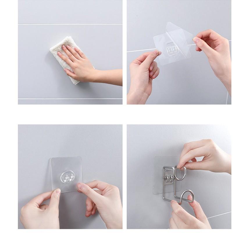 Combo 2 Móc Dính Tường Treo Chậu Nhà Tắm, Móc Inox Treo Đồ Gia Đình Tiện Tiện Ích  - Hàng Loại 1