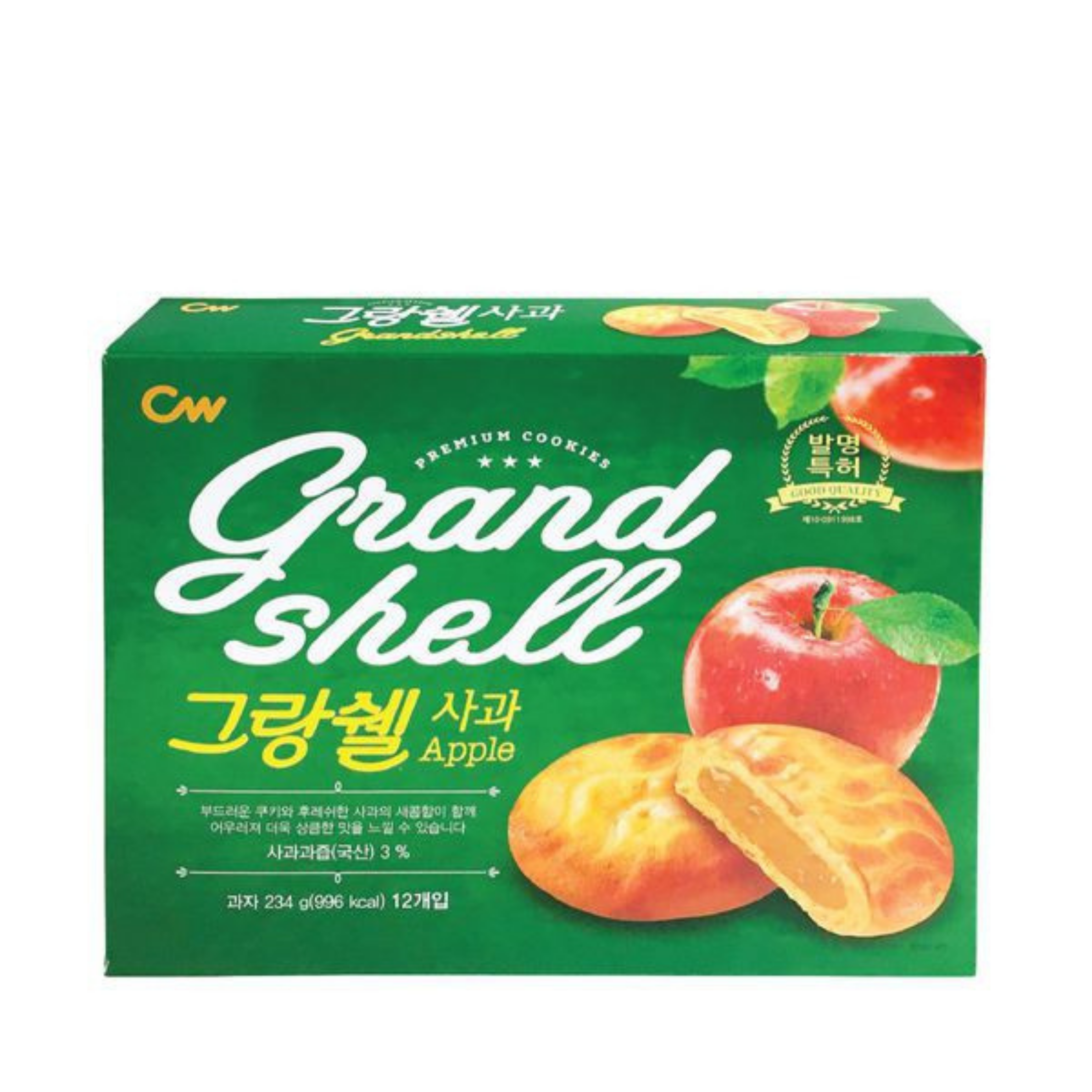 Bánh dẻo vị táo CW Hàn Quốc hộp 273g