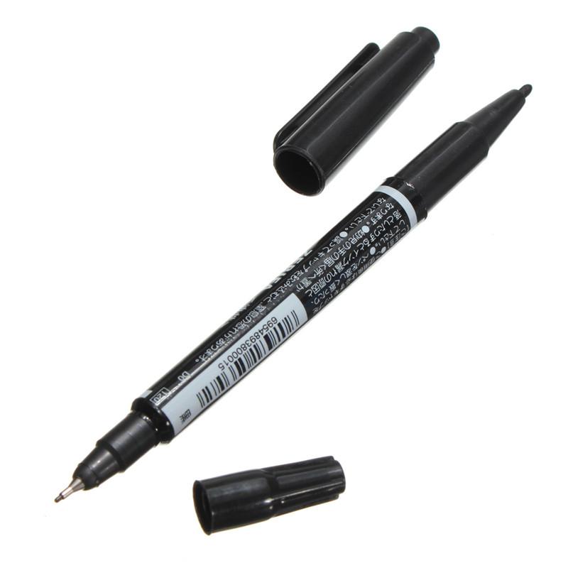 Miễn phí vận chuyển golf pen golf line liner pen ghi điểm golf ghi điểm bút bán buôn giá thả vận chuyển 2 mặt 3 màu Color: Black