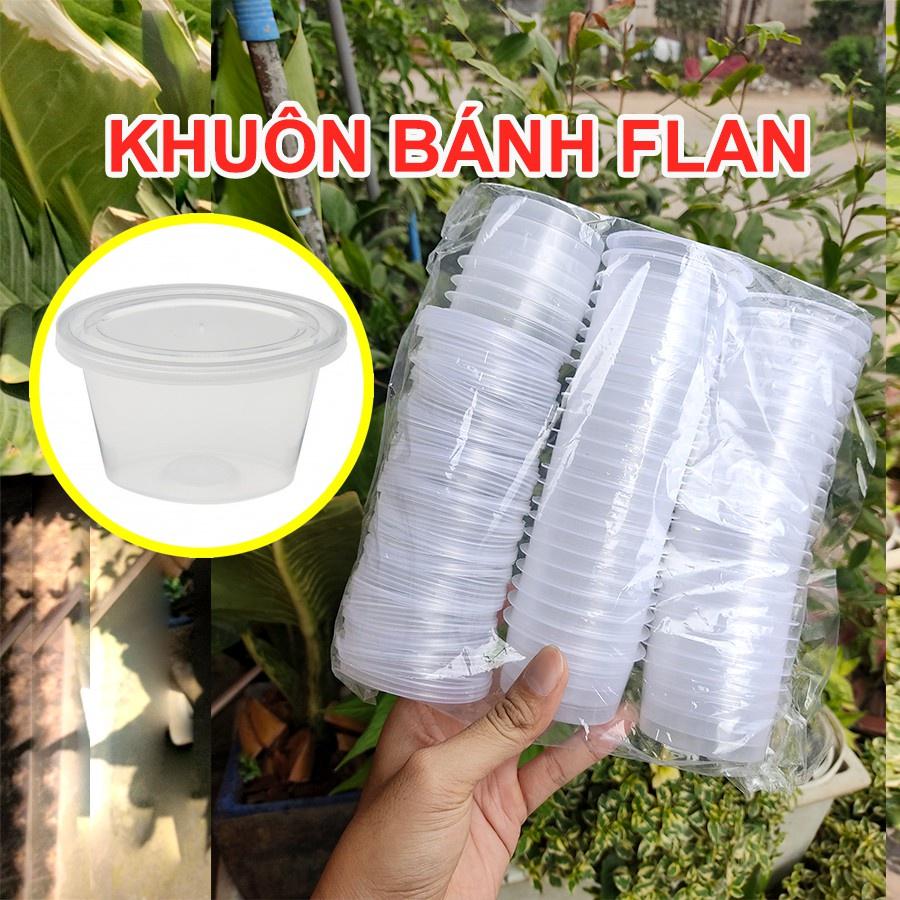 Hũ Làm Caramen, Hũ Bánh Flan, Khuôn Làm Bánh Flan Có Nắp Bằng Nhựa 100% PP. Nhựa HuySun