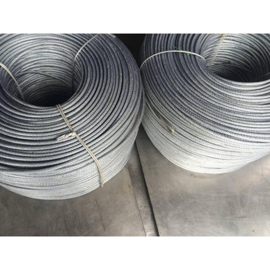 50 mét dây cáp lụa bọc phi 4mm kèm 2 khóa 2 nở sắt móc 1 tăng đơ