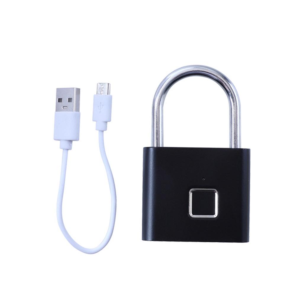Ổ Khóa Thông Minh Cảm Ứng Vân Tay Mini Sạc Cổng Usb Tiện Dụng