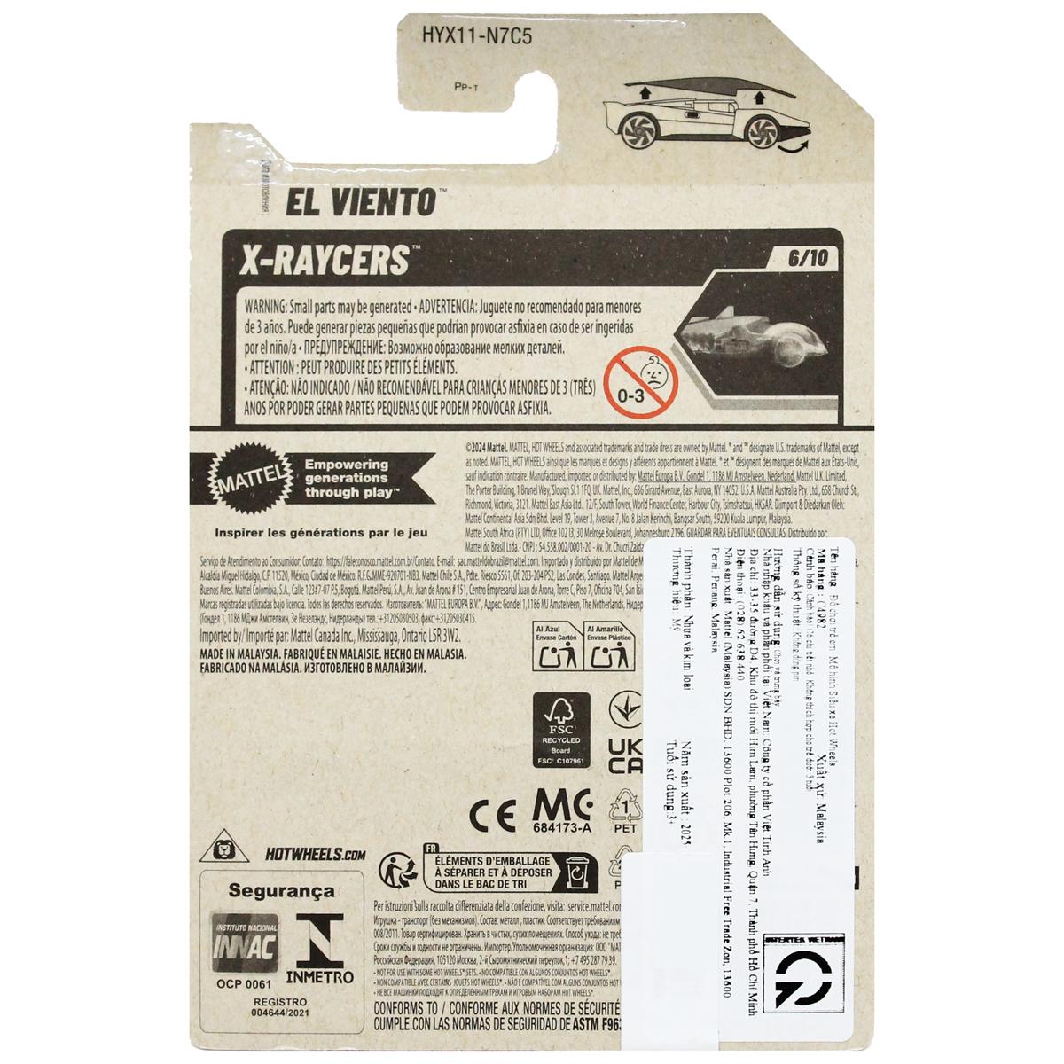 Siêu Xe Hot Wheels C4982 - 65/250 - El Viento (Mẫu Màu Giao Ngẫu Nhiên)