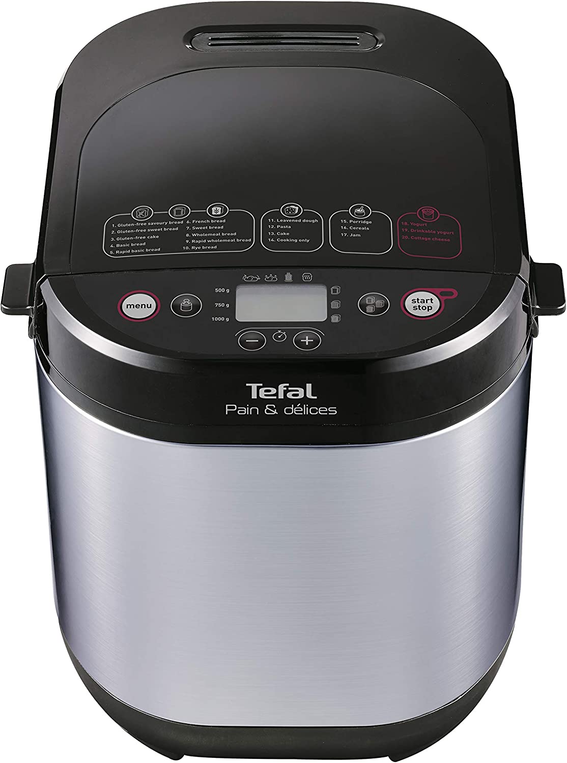 Máy Làm Bánh Mỳ TEFAL PF240E - Nhập Khẩu Đức Gồm 20 Chương Trình Làm Bánh Làm Sữa Chua Công Suất 610 W - Hàng Nhập Khẩu