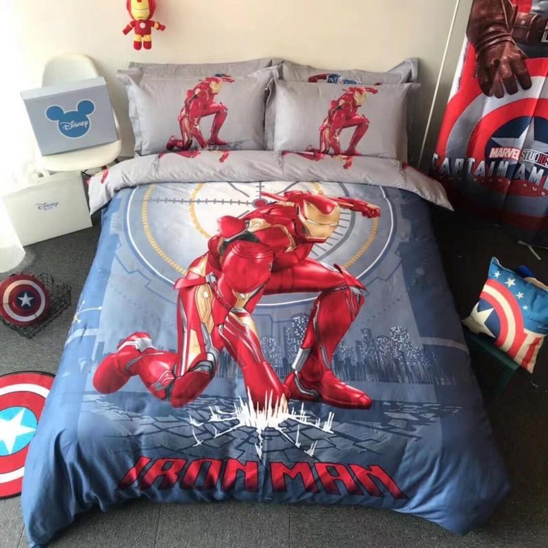 Set Cotton 3D Disney Hàng Nhập Khẩu Cao Cấp 100% Cotton Mẫu IRON MAN