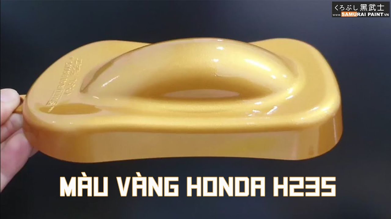 COMBO Sơn Samurai màu vàng đồng H235 gồm 4 chai đủ quy trình độ bền cao,đẹp