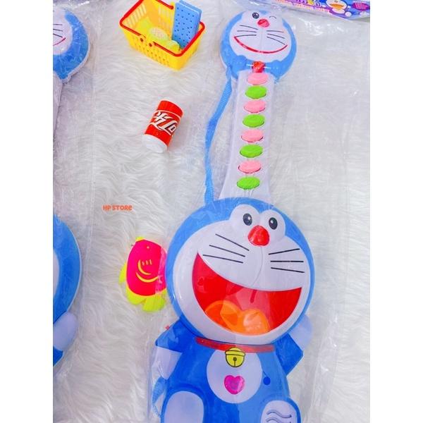 Đàn Đoraemon Ghita Xanh Tặng Pin Size 47cm Cực Đại Có Đèn, Bài Hát, Đàn, Nhạc Đồ Chơi