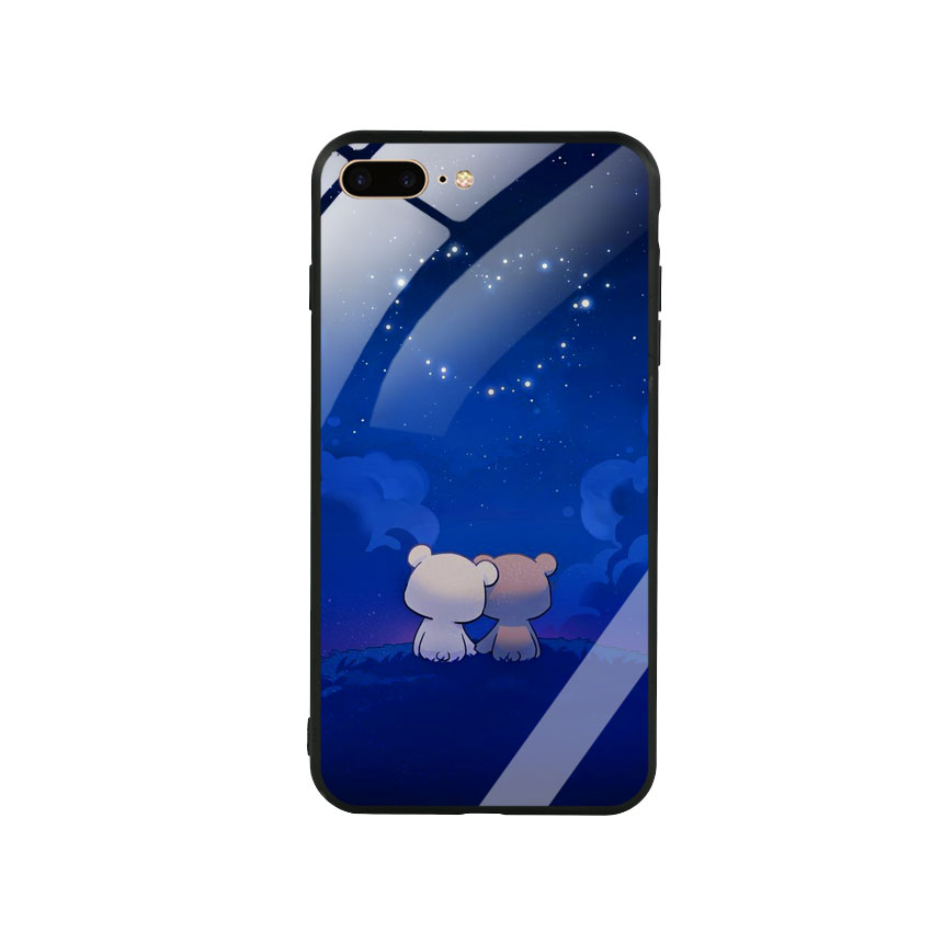 Ốp Lưng Kính Cường Lực cho điện thoại Iphone 7 Plus / 8 Plus - Cute 10