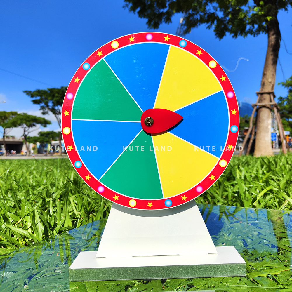 Vòng quay trúng thưởng 7 ô may mắn 25 cm cao 35 cm thích hợp dạy học, các sự kiện, trò chơi, tiệc tùng giải trí