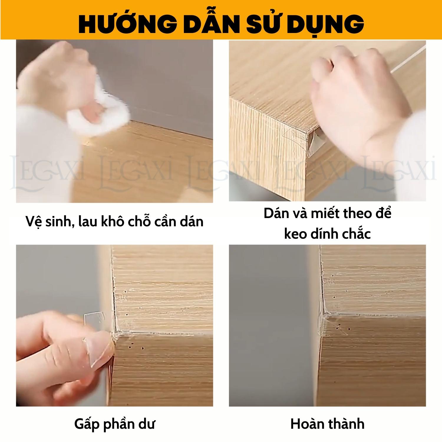 Băng dính dán bọc cạnh bàn trong suốt chống va chạm trầy xước an toàn cho bé người già Legaxi