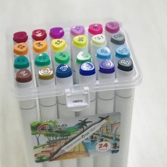 Bút Marker Cenvava Vẽ Màu Chuyên Nghiệp 12-48 Màu Thân Lớn