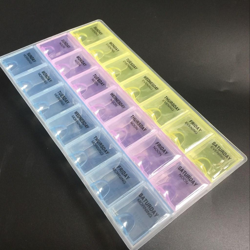 Colorful Plastic 21 Slots Electric IC Parts Wire Terminals Kit Storage Box