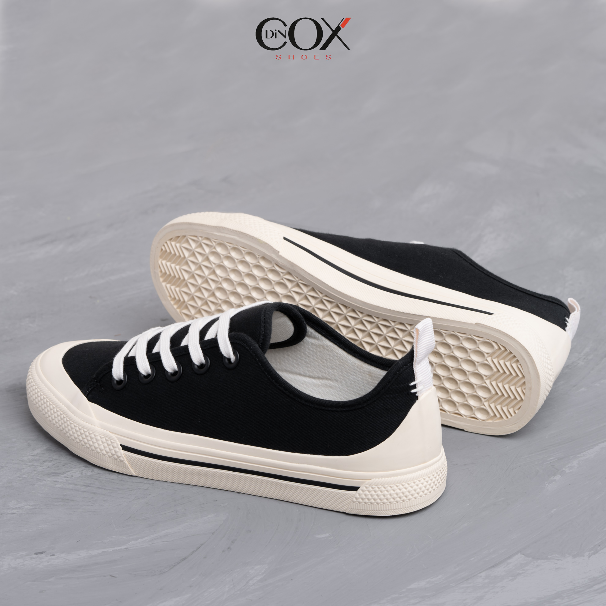 Giày Sneaker Vải Nữ DINCOX C20 Nữ Tính Sang Trọng Black