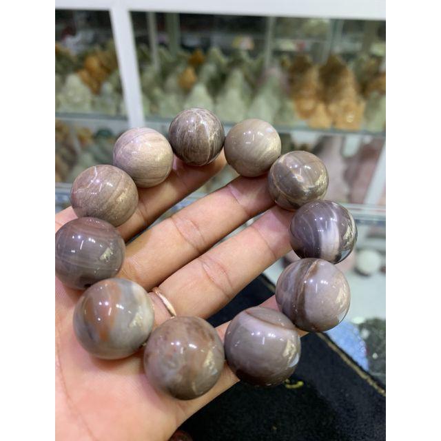 Vòng Tay Gỗ Hóa Thạch Size 20mm