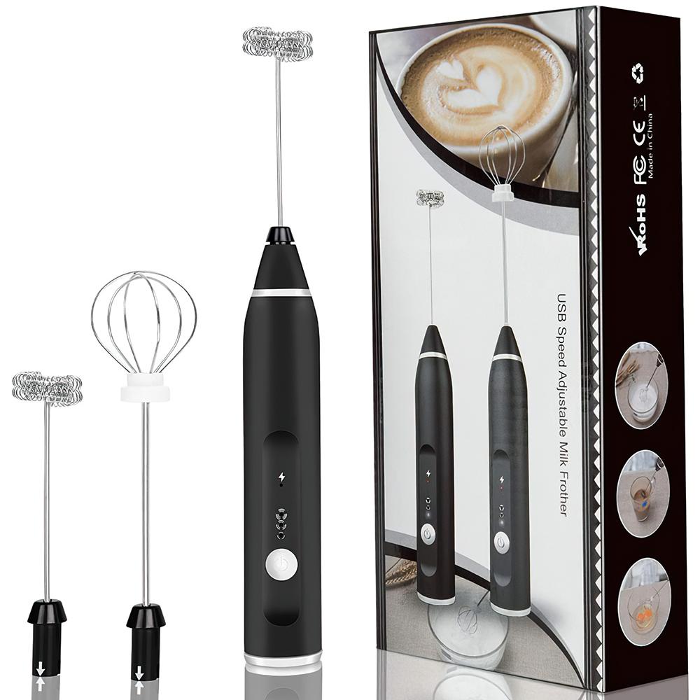 3 Tốc Độ Trứng Be Cà Phê Sữa Uống Đánh Trộn Đầu USB Sạc Eggbeater Frother Khuấy Thực Phẩm Cầm Tay Máy Xay Đánh Trứng