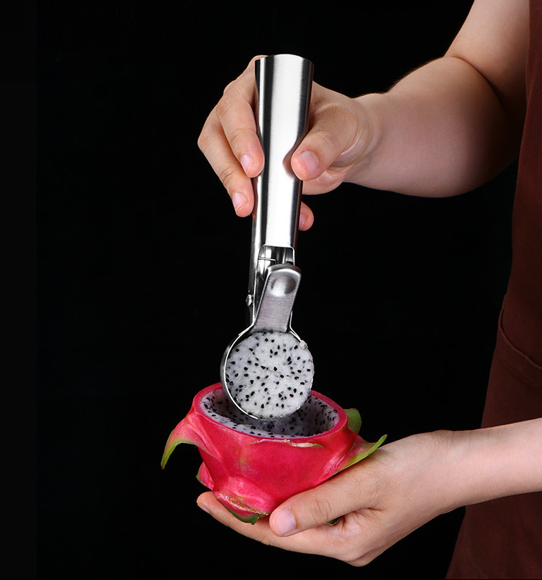 Dụng cụ múc kem, trái cây inox - 18cm, 79g