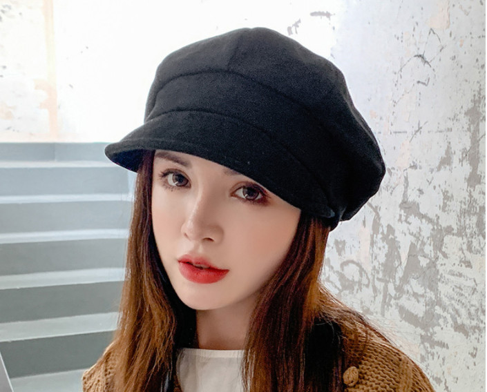 Mũ bê rê nữ phong cách Hàn, nón hải quân có vành nữ cao cấp