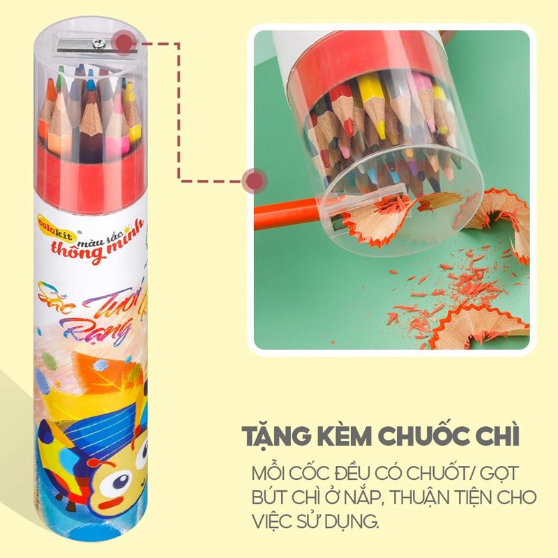 Hộp 24 Bút Chì Màu Kèm Chuốt Chì - Thiên Long CPC-C021