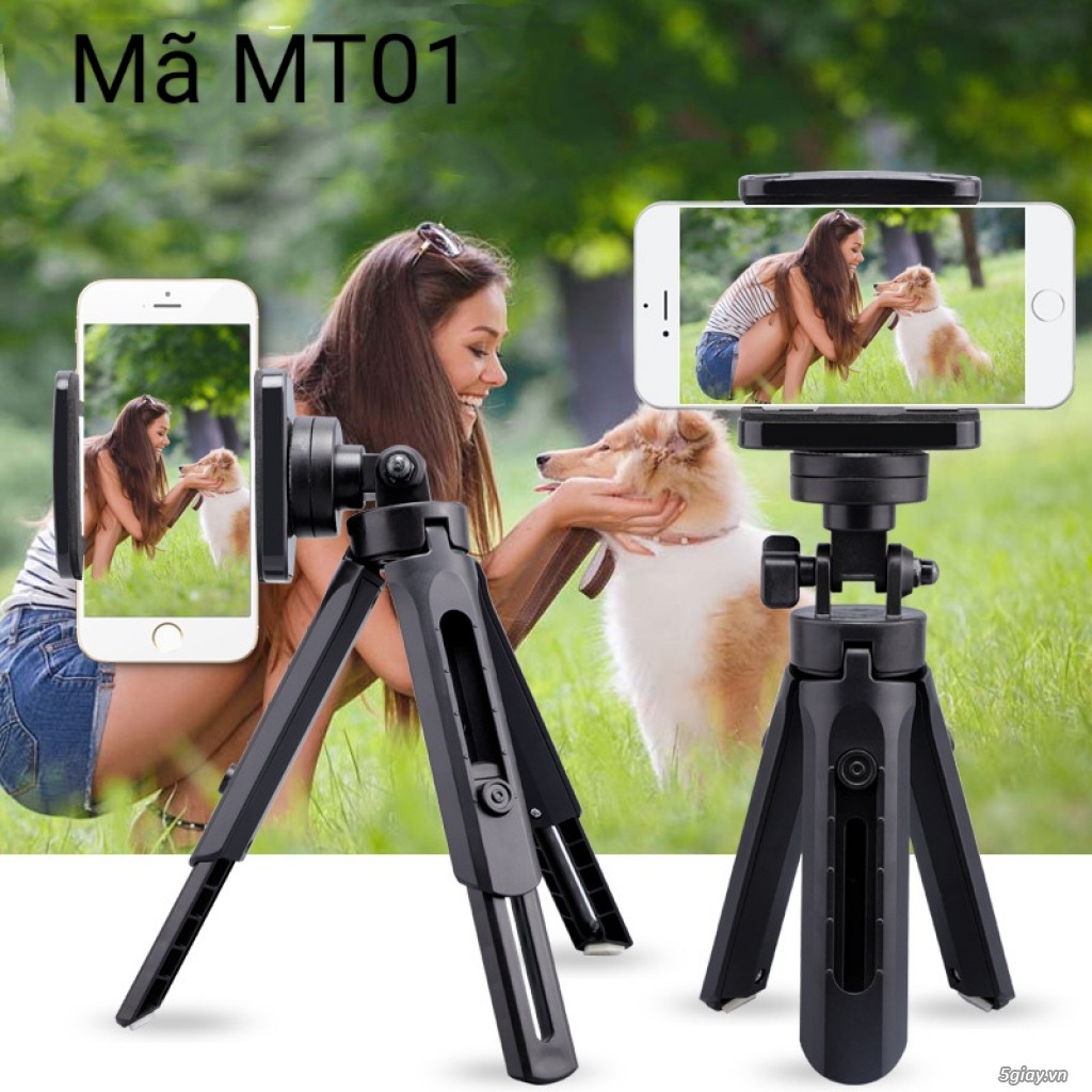 Chân Kẹp Điện Thoại Tripod Mini 3 chân MT01 (Kèm Đầu Kẹp), Kẹp Điện Thoại Bạch Tuộc 3 Chân