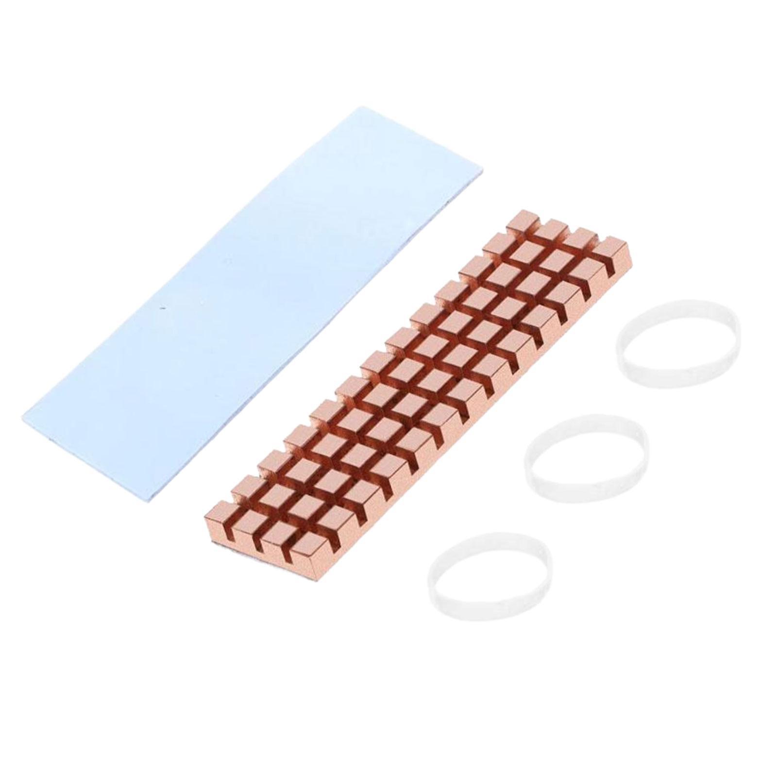 2280 M.2 SSD heat sink Thermal Pad Fittings Durable Lightweight 1 Set heat sink Copper Cooling Heat Dissipation for M.2 2280