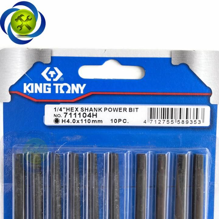 Mũi lục giác 4mm dài 110mm Kingtony 711104H