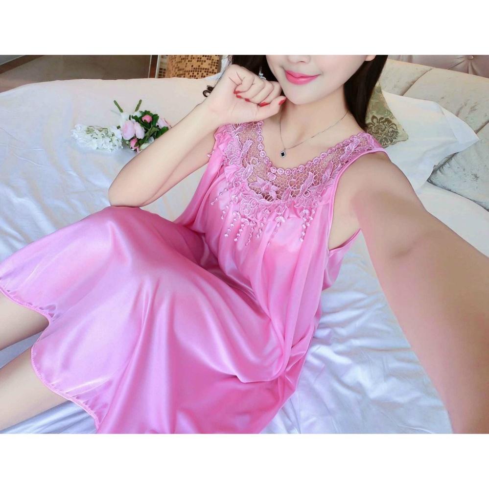 Váy ngủ nữ lụa xuất xứ Quảng Châu hàng cao cấp